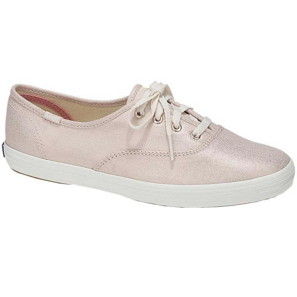 KEDS pale pink sparkle champion metallic sneakers size 7.5 ladies casual shoe